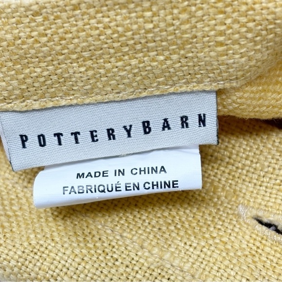 POTTERY BARN Gold 4-Button Woven Linen Lumbar Pillow Cover Contemporary 18”X26” - Picture 8 of 10
